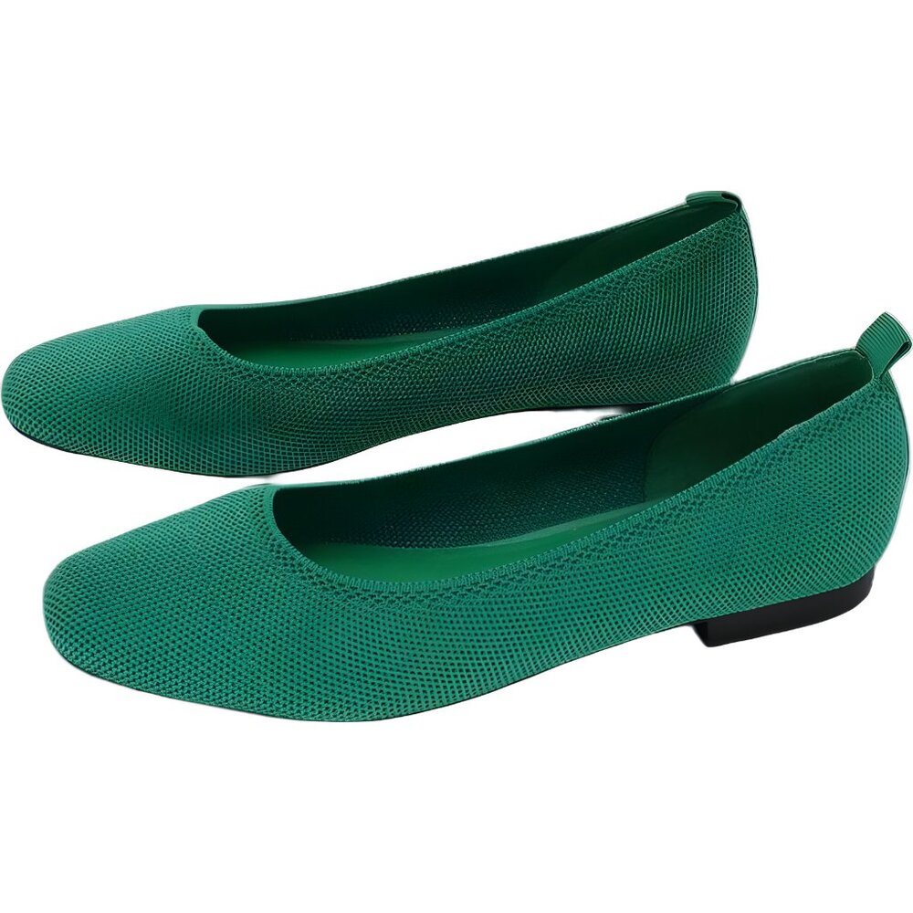 MIA Emerald Green Knit Ballet Flats - Picture 2 of 6